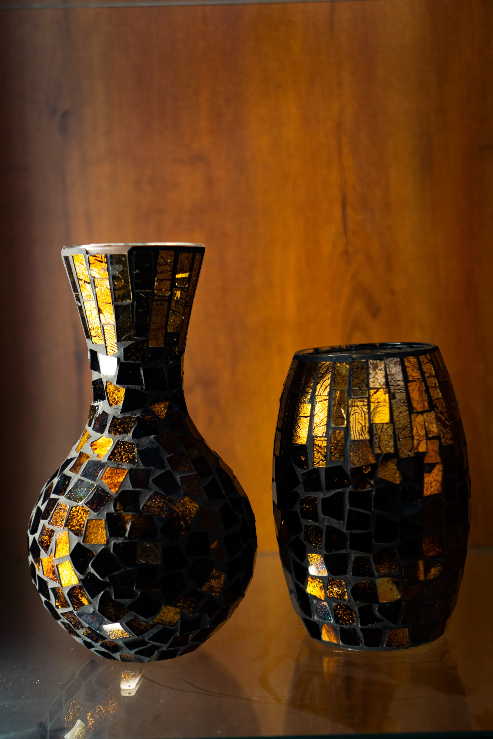 Luxury Crackle Mosaic Vase (Pair)